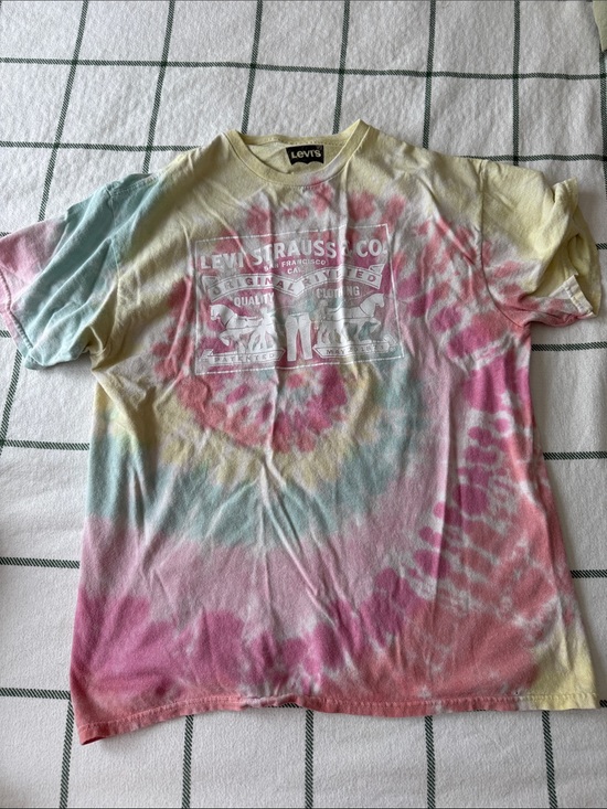 Levi's Tops - Levi's women’s Tie-Dye Logo Tee - Pink, Yellow & Blue